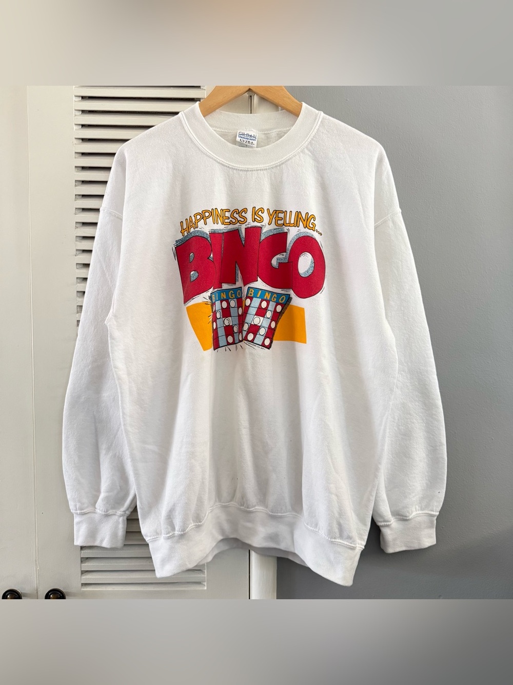 Vintage 90’s ‘Happiness Is Yelling BINGO’ Crewneck Sweater